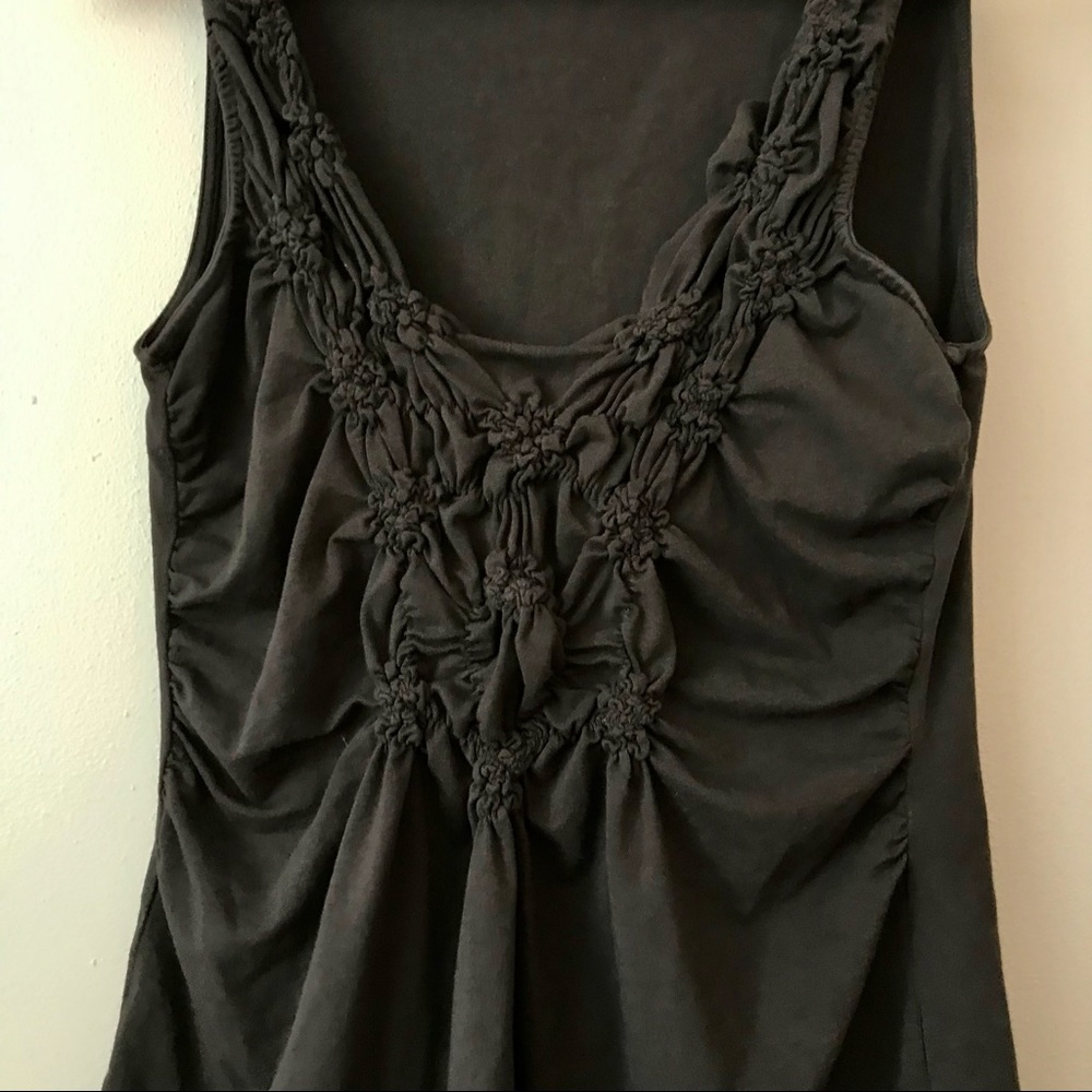 Garnet Hill Ruched Cotton Tank Top
